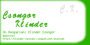 csongor klinder business card